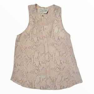 Rory Beca Women Snakeskin Print Silk Top